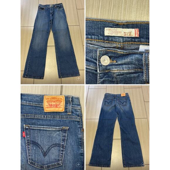 y2k grunge streetwear 00s 90s Levi’s 512 perfectly slimming bootcut jeans sz 12m - Picture 1 of 12